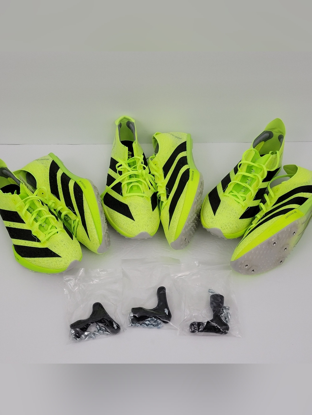 LOT OF 3 Adidas Adizero Prime SP 3 Strung Spikes Shoes Lucid Lemon IH5800